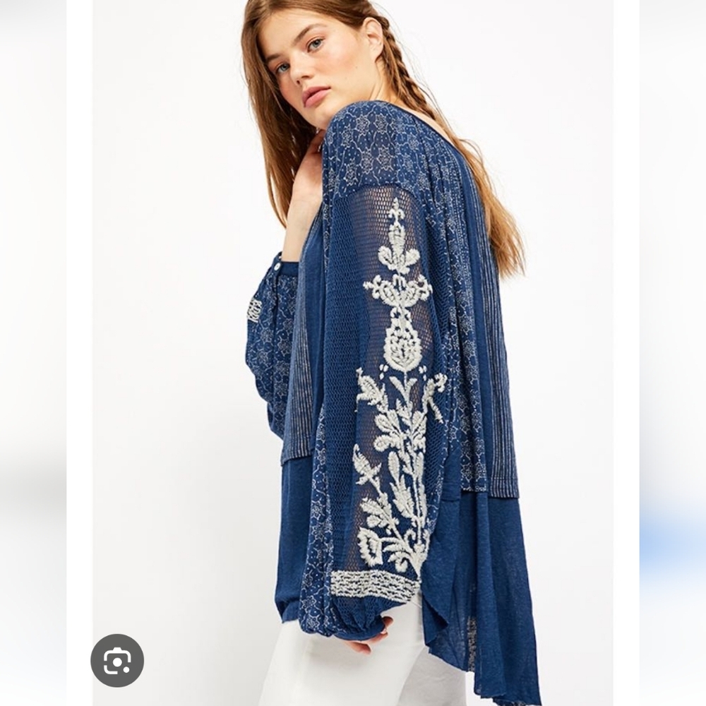 FREE PEOPLE indigo Dreams Tunic Top